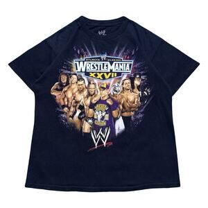 WWE Shirt Wrestling Wrestlemania XXVII 27 2011 Atlanta Cena Youth XL Adult Small